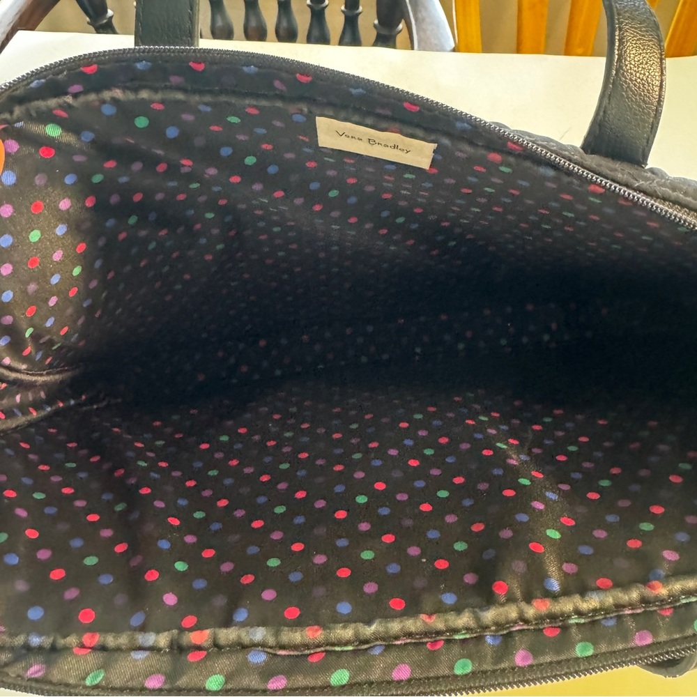 Vera Bradley Black Solid Quilted Lge Shouldr Port… - image 7